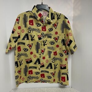 Arizona Diamondbacks Mens M Serpientes Game Day Promo Hawaiian Camp Shirt NIP